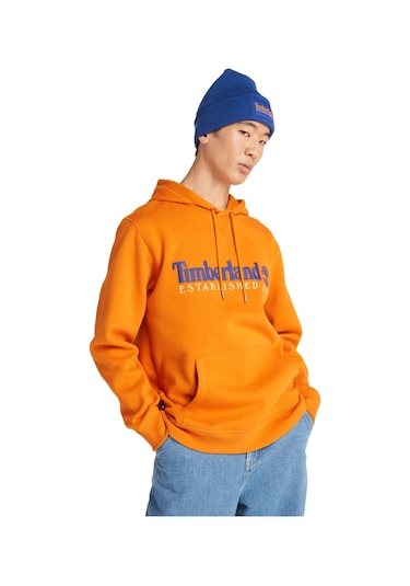 Timberland Ls 50th Anniversary Est. 1973 Erkek Turuncu Kapüşonlu Sweatshirt TB0A6S5WED11 Turuncu