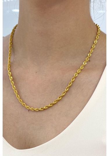 Zümrüt Sarraf 14 Ayar Altın Halat Zincir Kolye 8 G 38653238