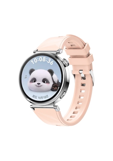 Xemu Huawei Gt4 41mm Uyumlu Krd-129 18mm Silikon Kordon Strap Kayış-pembe