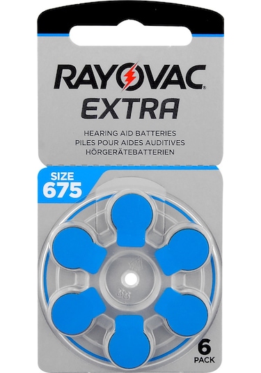 Rayovac Extra Advanced 675 Numara İşitme Cihazı Pili 6'lı