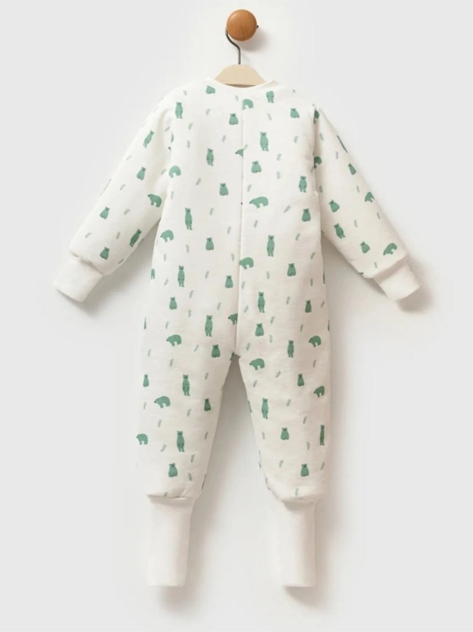Fermuarlı Bisiklet Yaka Uyku Tulumu Çoraplı Patikli 2,5 Tog Yeşil