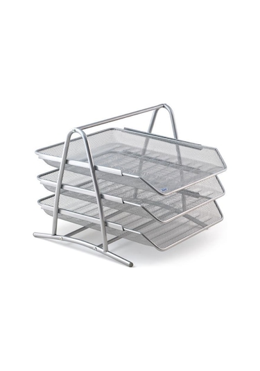 Mas Evrak Rafı Metal 3'lü Silver 0523