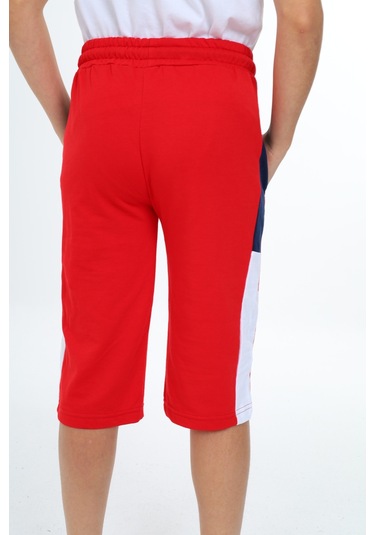Erkek Çocuk Garni Detaylı Kapri Alt 12204 Kırmızı
