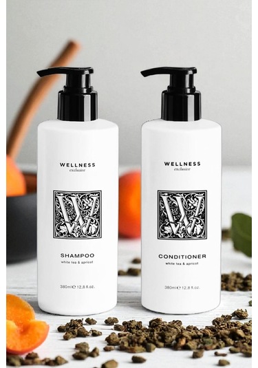 Wellness Exclusive White Tea & Apricot Shampoo 380 Ml + Conditioner 380 Ml Tüm Saçlar