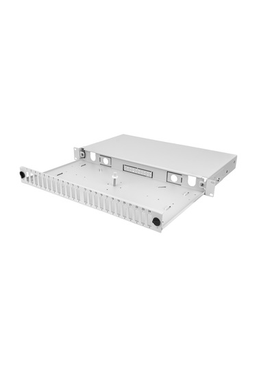 Alfafonet Optislide 24 Port Sc-dx/lc-qd 1ru Rack Tipi Açık Gri Fiber Optik Patch Panel