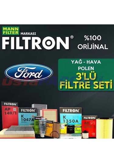 Ford Focus 1.6 Tdcı Mann Filtron Filtre Bakım Seti E5 2011-2015 (495301347)