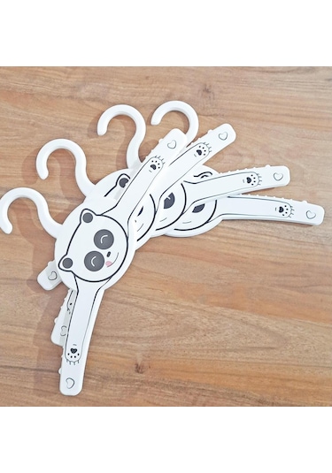 Gondol Çocuk Elbise Askısı Panda Desen 4 Lü G-228-p Diğer