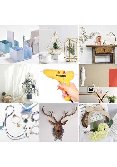 Pazly 60w/100w Ayarlı Ergonomik Sıcak Yapıştırıcı Tabancası Metal+abs Sarı Endüstriyel & Ev Kullanımı 19,5x16,5x3cm