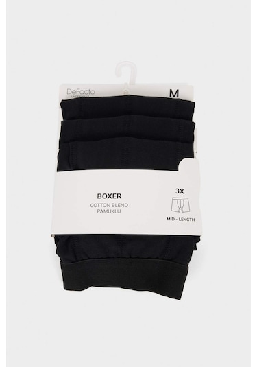 Defacto Regular Fit 3lü Boxer N4277az26spbk27 Siyah-bk27