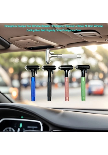 Fochsia Mavi Siyah Acil Durum Cam Kırıcı Araç Ev Güvenlik Çekici Yangın Kaçış Aleti Tren Gemi Yüksek Bina