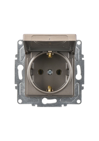 Günsan Eqona Mocha Kapaklı Topraklı Priz Mekanizma