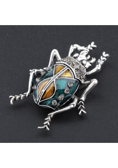 Suntek Zarif Böcek Broşlar Emaye Böcek Yaka Pin Rozeti Moda Çok Renkli