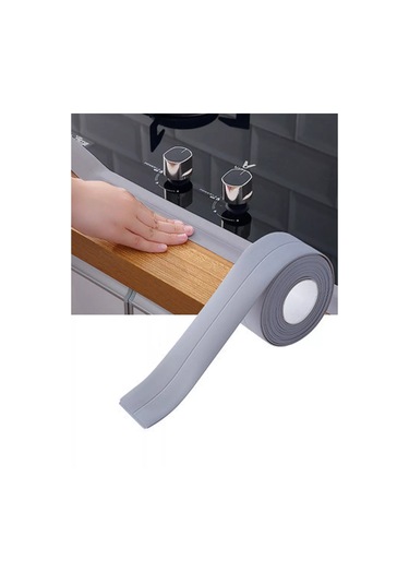 Hazdev Banyo Ve Mutfak İçin Kendinden Yapışkanlı Süpürgelik Kenar Bandı 208943569 Gri
