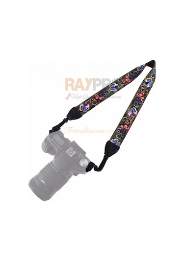 Raypro Kelebek Desenli Askı Omuz Boyun Askısı Canon Nikon Sony