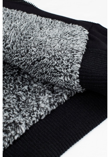 Buratti Içi Kürklü Kapüşonlu  Slim Fit Erkek Sweat 575708 Siyah