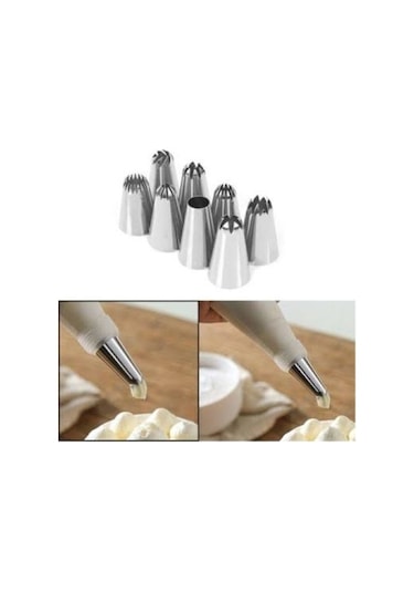 Krema Sıkma Seti 10 Parça 3 Parça