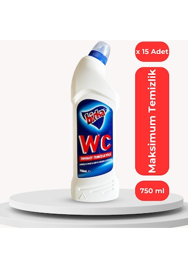 Birka Wc Tuvalet ve Pisuvar Temizleyici 15 x 750 ML