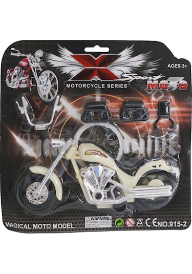 915-2 Kartela Sürtmeli Motorsiklet -canem Oyuncak