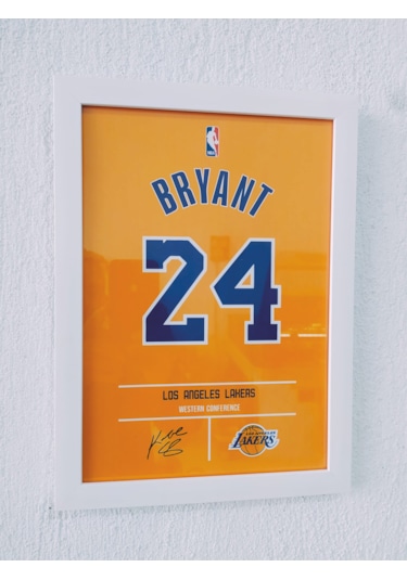 21x30 Cm Kobe Bryant Nba Forma Tasarımlı Poster Tablo 2 Mm Camlı