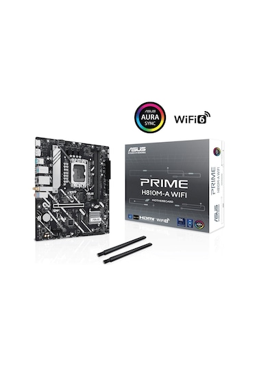 Asus Prime H810M-A Wifi Intel H810 6400 MHz DDR5 Soket LGA1851 M.2 mATX Anakar