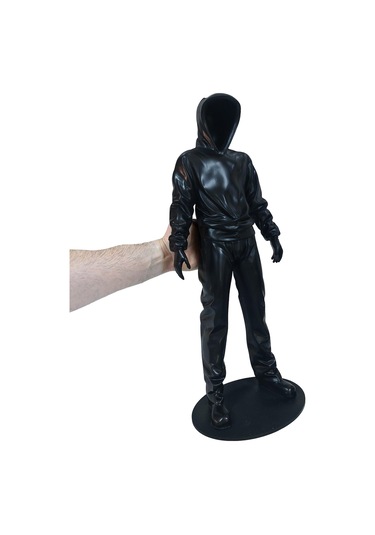 Cajuart Büyük Boy Siyah Holigan Kapüşonlu Gölge Adam Biblo Dekor 1 Adet