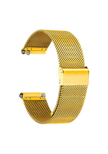 Metal Mesh Watch Band - Erkekler Ve Kadınlar İçin Hızlı Çıkarılabilir Saat Kayışı - Paslanmaz Çelik Akıllı Saat Kayışı Değişimi - 22 Mm Altın Çok Renkli