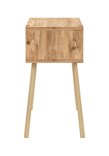 İntergo Ahşap Ayaklı Raflı Komodin Atlantik Çam