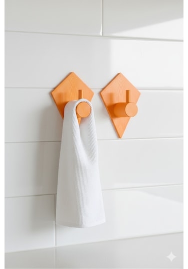 2 Li Askılık Kapı Arkası, Duvara Monte, Dayanıklı Malzeme, Yeşil 38 Yeşil