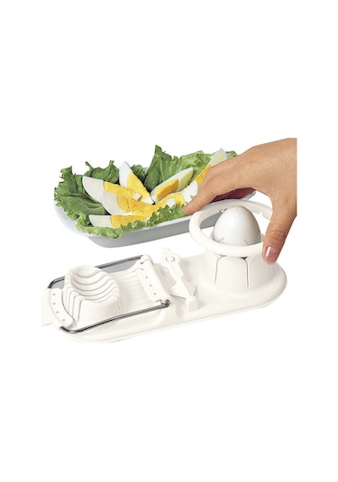 Honmex Mor Ke1001 Yumurta Dilimleyici - Çift Odalı 304 Çelik Ile Sade Dilimler Ve 6 Eşit Parça, Pratik Mutfak Aleti Mor