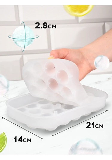 Sılıhome Kapaklı Silikon Buz Kalıbı 458114952 Beyaz