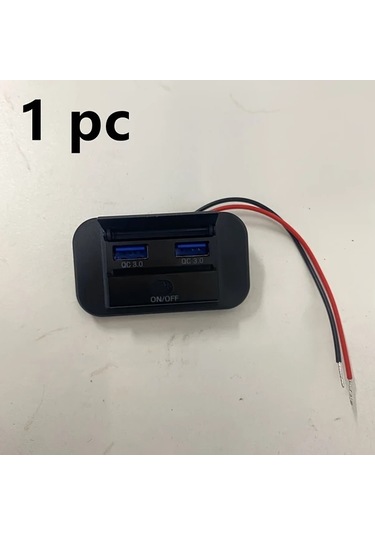 Honeybeeshop 1 Bilgisayar 12v Rv Anahtarlı Hızlı Şarj Qc3.0 Usb Portlu Duvar Montaj Panosu Araba Karavan Deniz Teknesi Otobüs Motosiklet Kamyon Golf Arabası Şarj Adaptörü