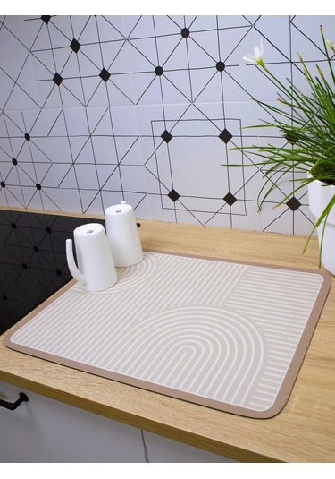 Kenıka 40x50 Emici Nano Bulaşık Kurutma Matı 428238564 Bej