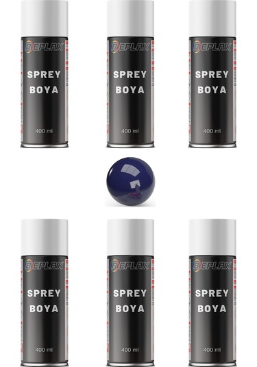 6 Adet Ral 5002 Lacivert Sprey Boya 400 Ml.