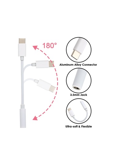 Xiyyadms Type-c'den 3.5mm Ses Adaptörü - Huaweı/xıaomı/oppo/samsung Uyumlu, Müzik Dinle, Konuşma, Hacim Kontrolü, Canlı Yayın Ve Karaoke Desteği