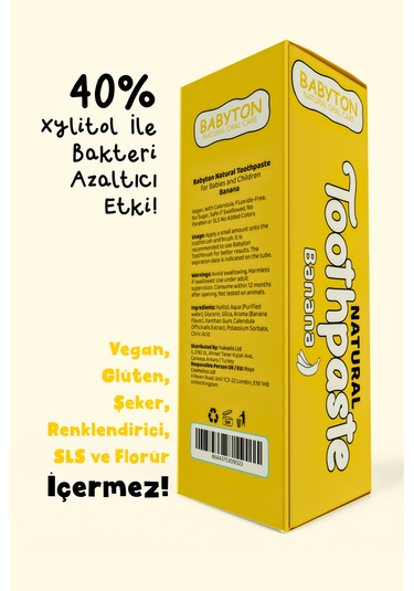 Babyton Muz Organik Diş Macunu 50 G