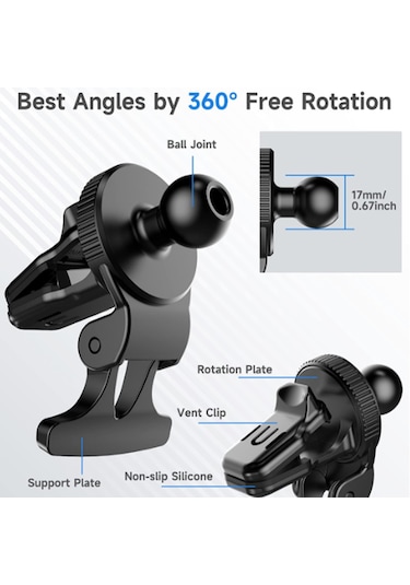 Microcase Araç içi Izgaralıktan Tutucu Parça 17mm - AL3430