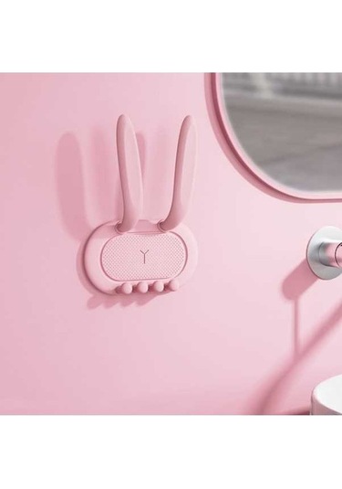 Dancemonkey Tavşan Sevimli Monte Kulakları Duvara Pratik Askı Sm Ahşap