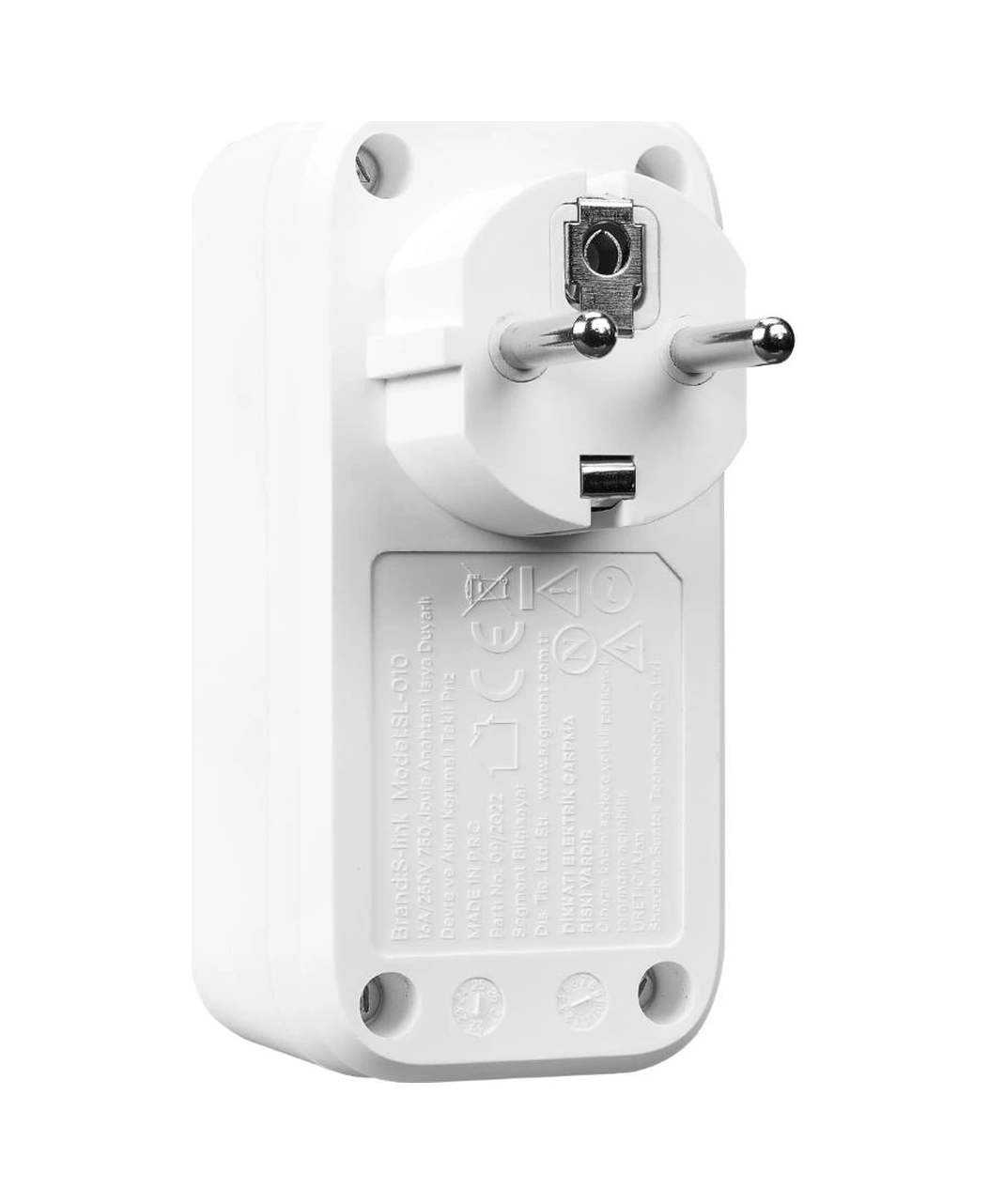 S-link Sl-010 16a/250v 750 Joule Anahtarlı Isıya Duyarlı Devre Ve Akım Korumalı Tekli Priz S-link 0