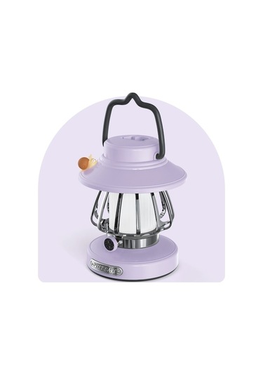 Maoyaya Retro Taşınabilir Kamp Lambası - Açık Alan, Masa Ve Atmosfer Işığı Pembe Pembe