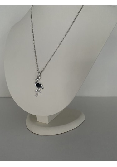 Kuğu Figürlü Kolye Gümüş Renk Gümüş