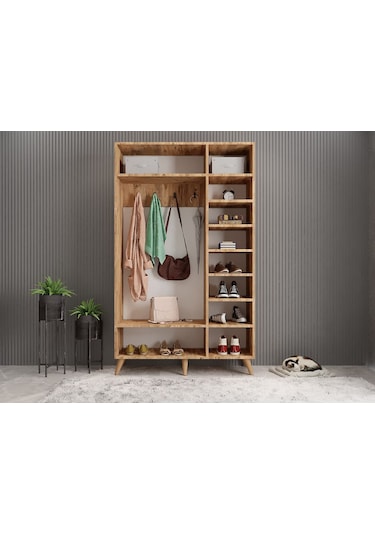 Robe Membran 3 Kapaklı Portmanto Montaj Dahil Çam Beyaz 120 Cm