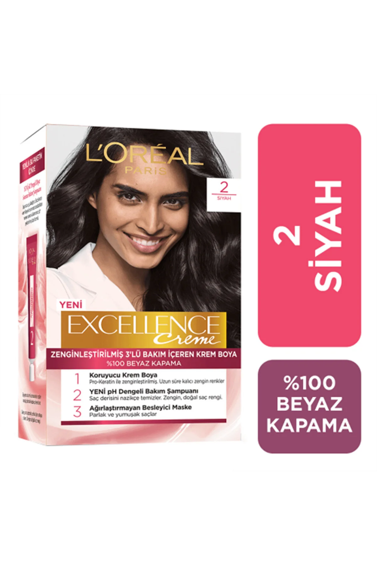 L' Oreal Paris Excellence Creme 2 Siyah Saç Boyası