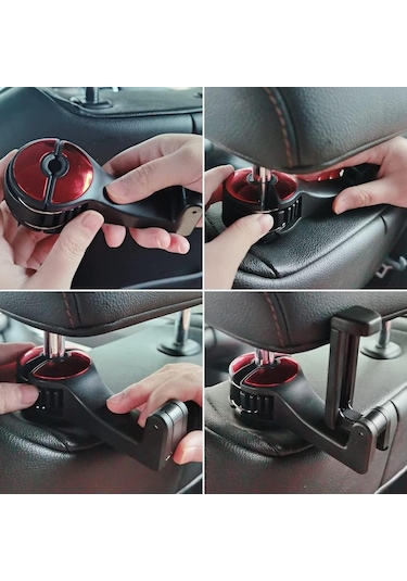 Ayt Powermaster Pm-20941 Araç İçi Koltuk Arkası Kanca Askılık Telefon Tutucu Teleskopik Koltuk Başlığı Tutacağı