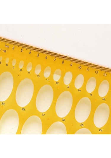 21cm/25cm Elips Çizim Çizim Şablonu Mekanik Cetvel Oval Yuvarlak