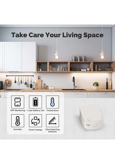 Lemestar Akıllı Ev İçin Kablosuz Tuya Zigbee Sıcaklık Ve Nem Sensörü - Google Asistan Uyumlu