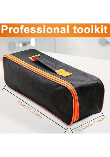 Elmpaly 14 Parça Araç Çantası Uzun Tutamaklı Pompa Hava Yastığı Acil Yol Yardım Seti