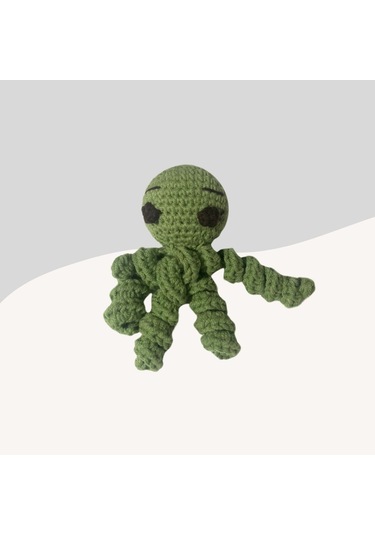 Çıngıraklı Kedi Top Oyuncağı Ahtopot 5 Cm Yeşil