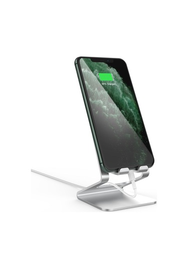 Cbtx Ahastyle St02 Alüminyum Alaşımlı Telefon Tutucu Şarj Standı Masaüstü Cep Telefonu Braketi - Gümüş
