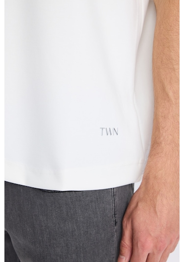 Twn Relaxed Fit Ekru Düz T-shirt 6ec146171622m Çok Renkli