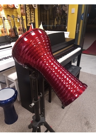 Darbuka Döküm Kaliteli Kırmızı - Akort Ayarlı Taşıma Çantası+metod
